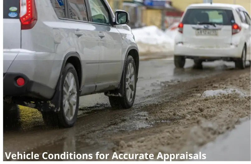 An image showing two cars on a road representing Vehicle Conditions for Accurate Appraisals