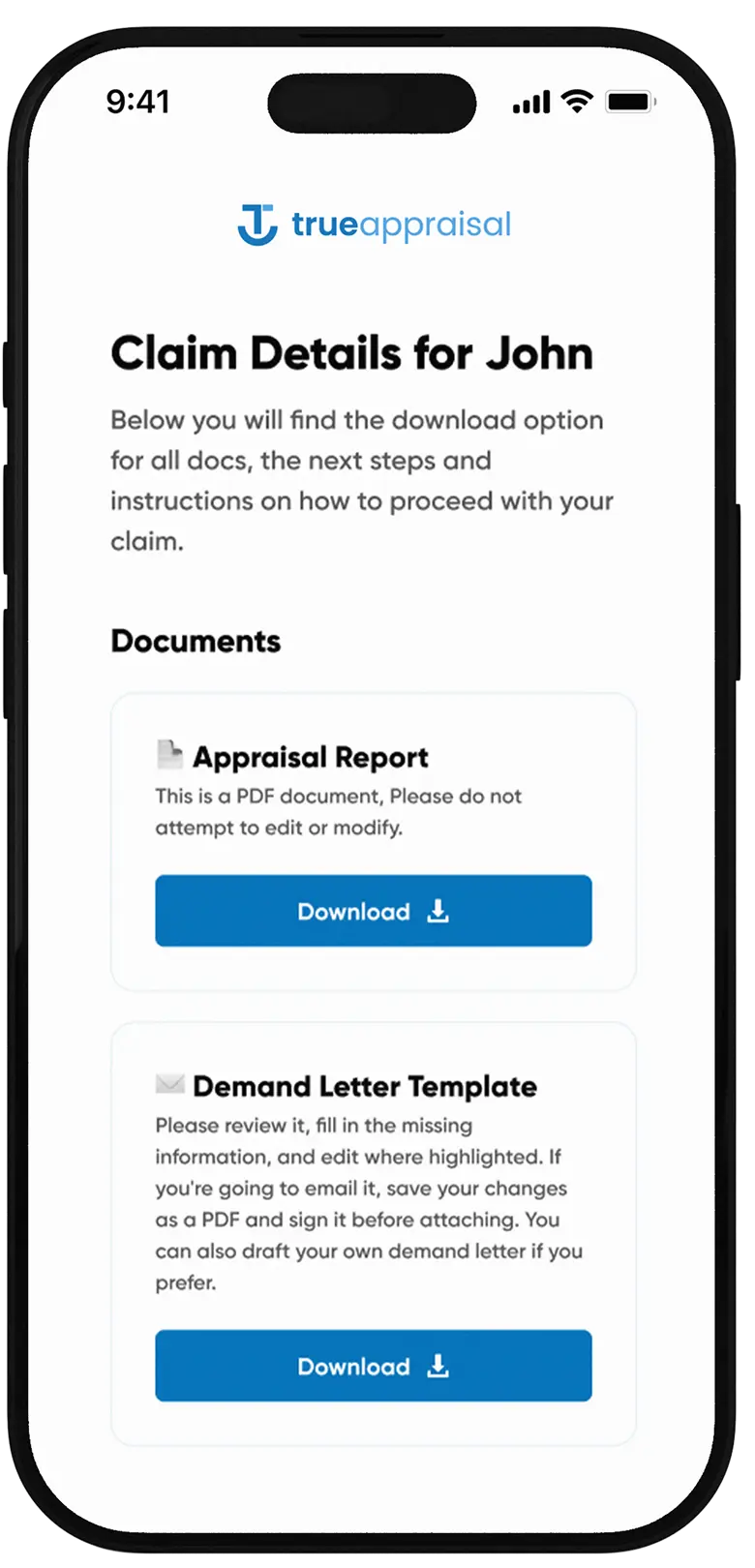 iPhone16 - True Appraisal Webapp